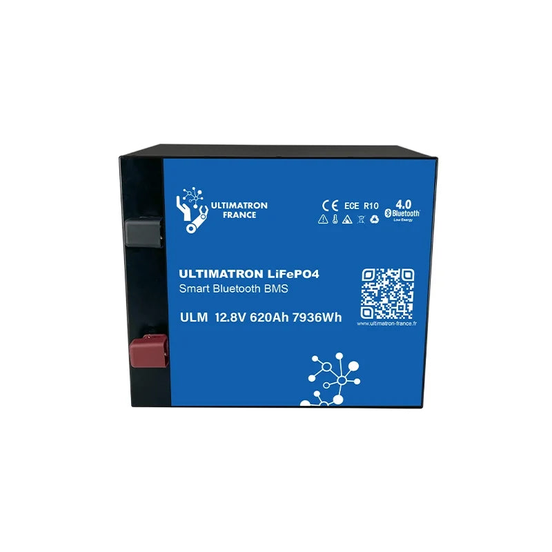 Ultimatron 12.8V 620Ah LiFePO4 Under-Seat Lithium Battery with Smart BMS and Bluetooth